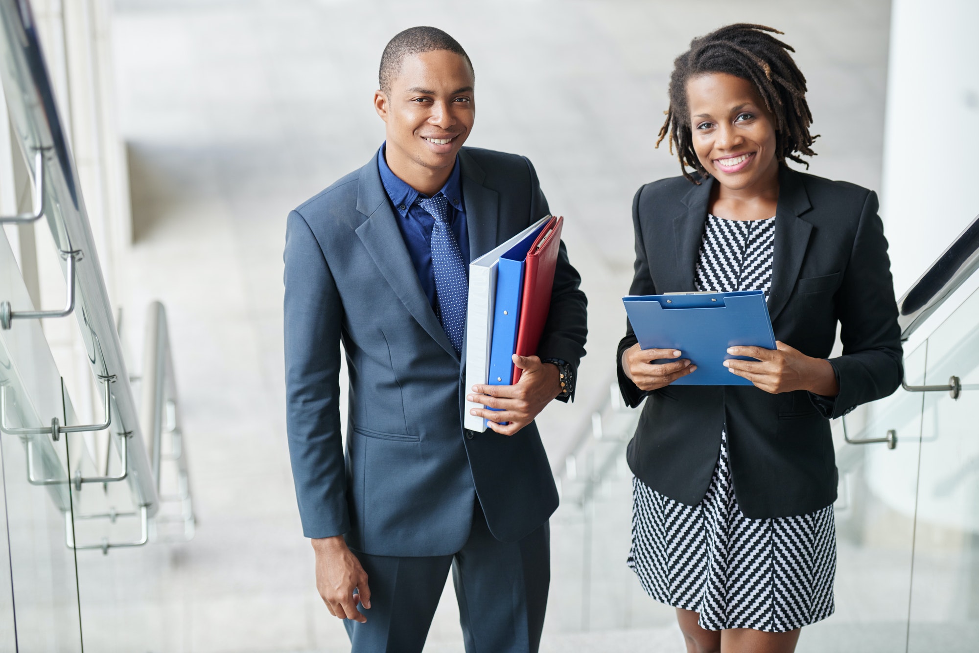 Cheerful coworkers